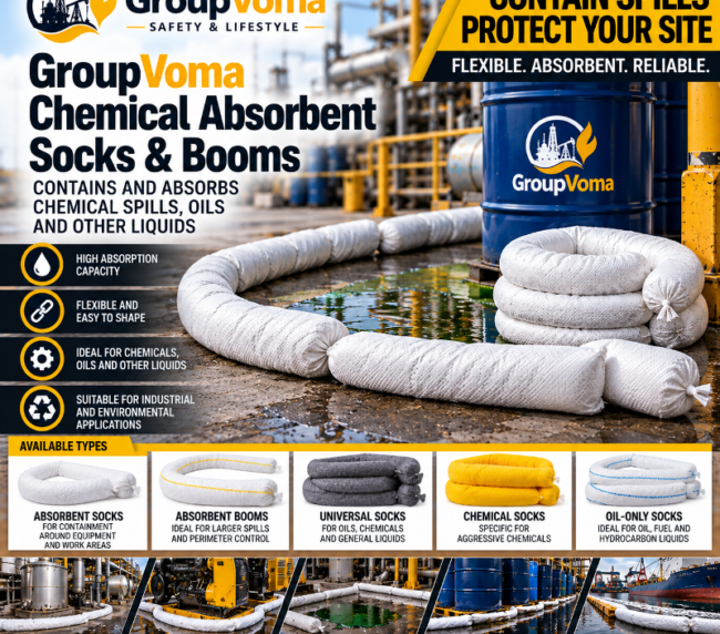 GroupVoma Chemical Absorbent Socks & Booms