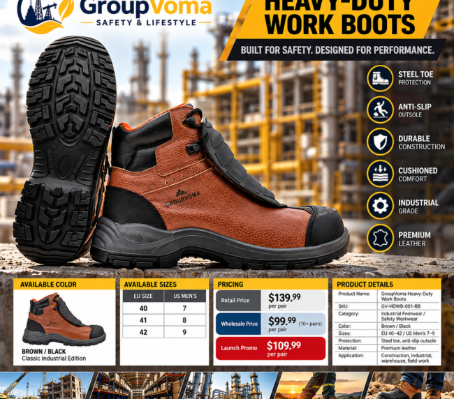 GroupVoma Heavy‑Duty Work Boots